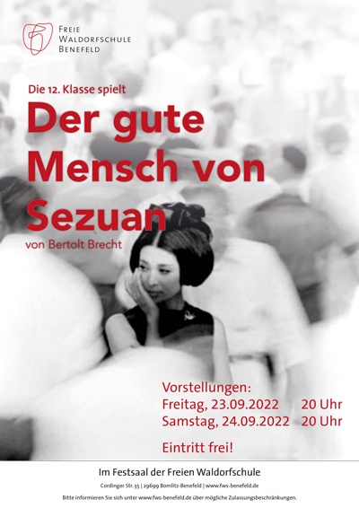 ,,Der gute Mensch von Sezuan“ von Bertolt Brecht, am 23. und 24. September